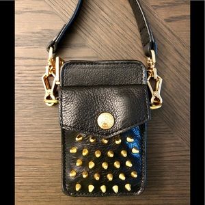 Rebecca Minkoff Black Leather Spiked Crossbody